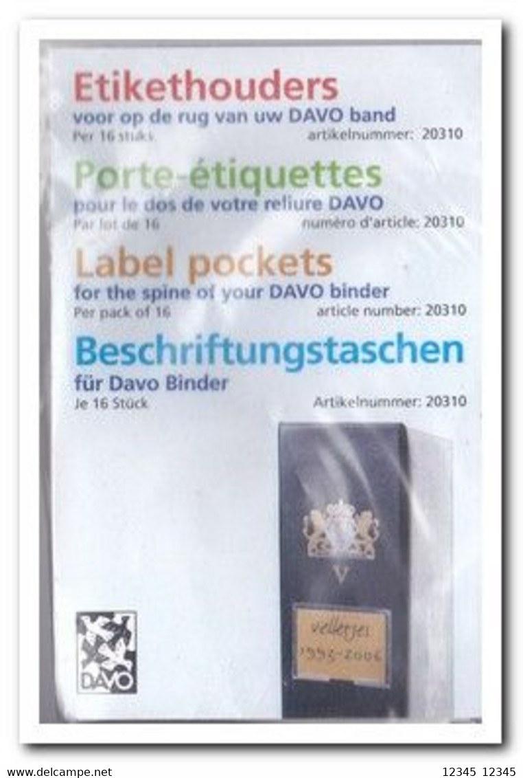 Davo Etikethouders, Porte étiquettes, Label Pockets, Beschriftungstaschen (16 St.) - Klasseerkaarten