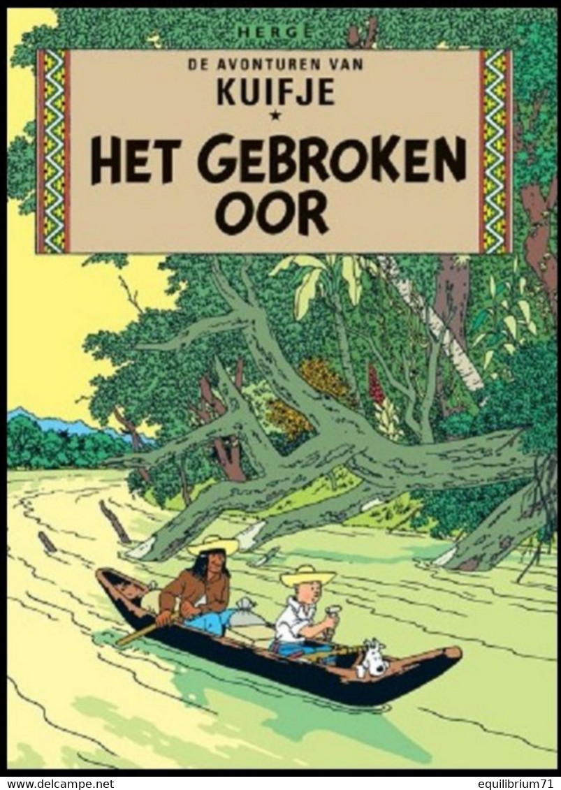 Carte Postale / Postkaart - Kuifje/Tintin - Milou/Bobbie - Haddock - Tournesol - Het Gebroken Oor / L'oreille Cassée - Philabédés