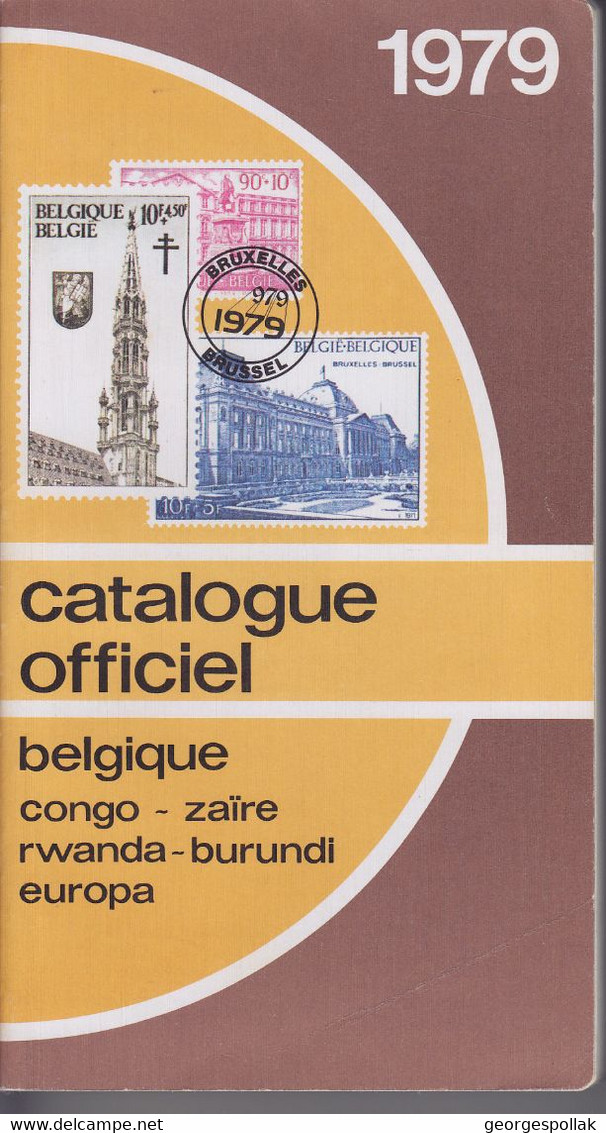 Timbres Belgique-Congo-Zaïre-Rwanda-Burundi-Europa Catalogue Officiel 1979 - Belgio