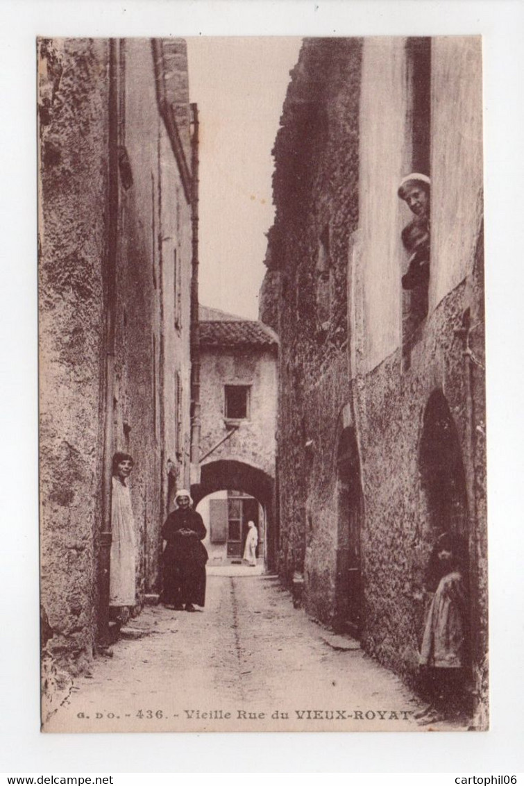 - CPA VIEUX-ROYAT (63) - Vieille Rue (avec Personnages) - Editions Gouttefangeas 436 - - Royat