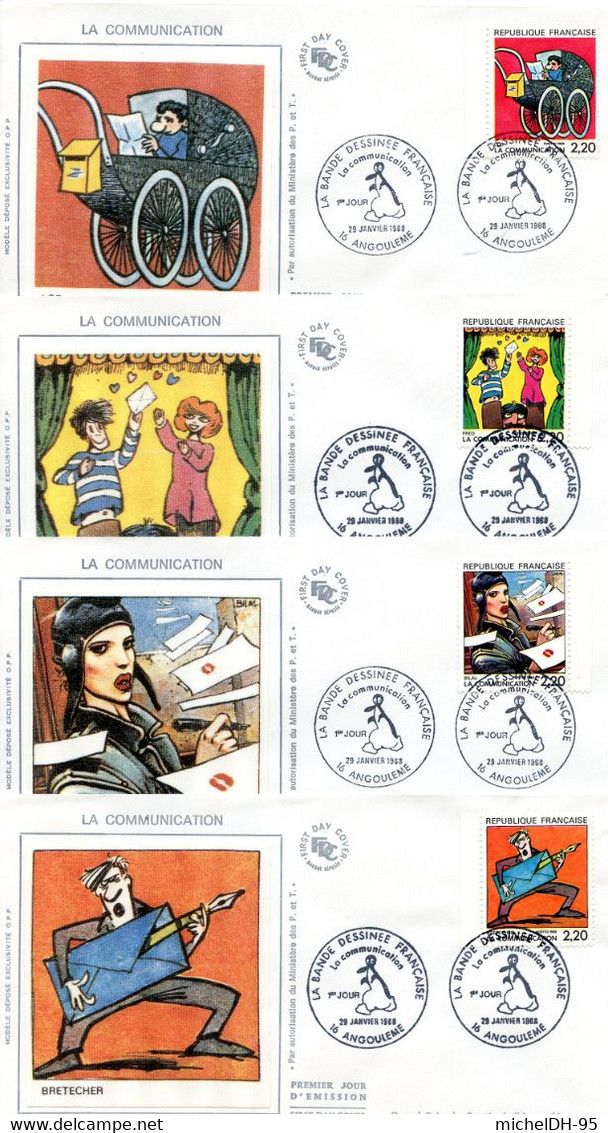 La Communication 1988- 12 Enveloppes Premier Jour - No 2503 à 2514 - Cote 30,00 Euros - Covers & Documents