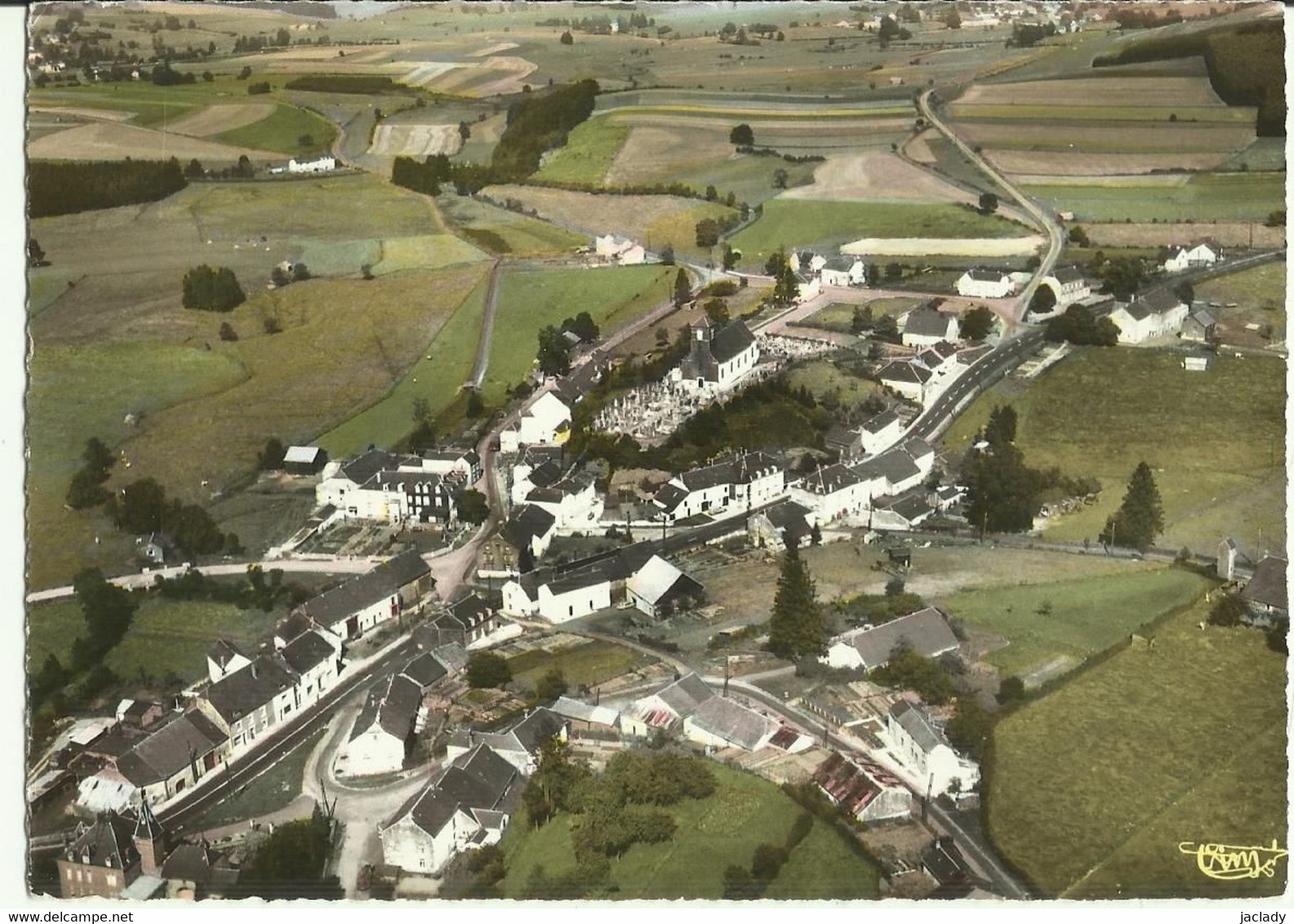 Léglise -- Vue Panoramique Aérienne.   (2 Scans) - Léglise