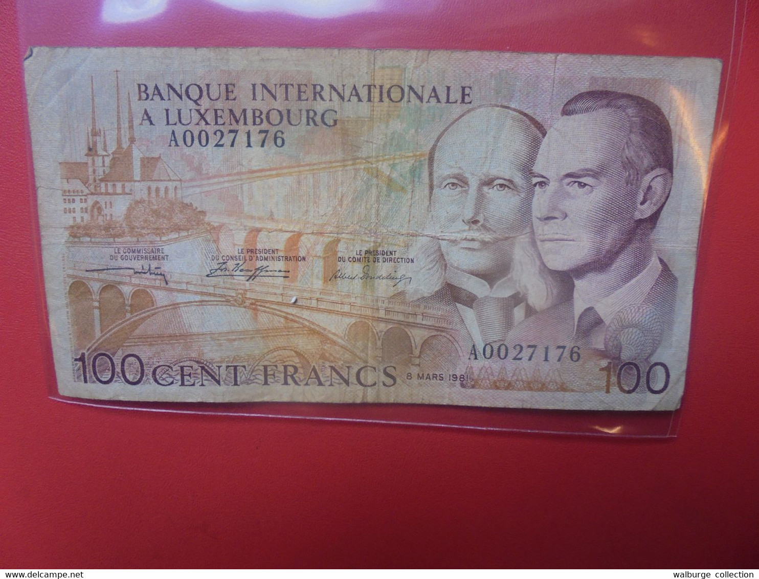 LUXEMBOURG 100 FRANCS 1981 Circuler (B.9) - Luxemburgo