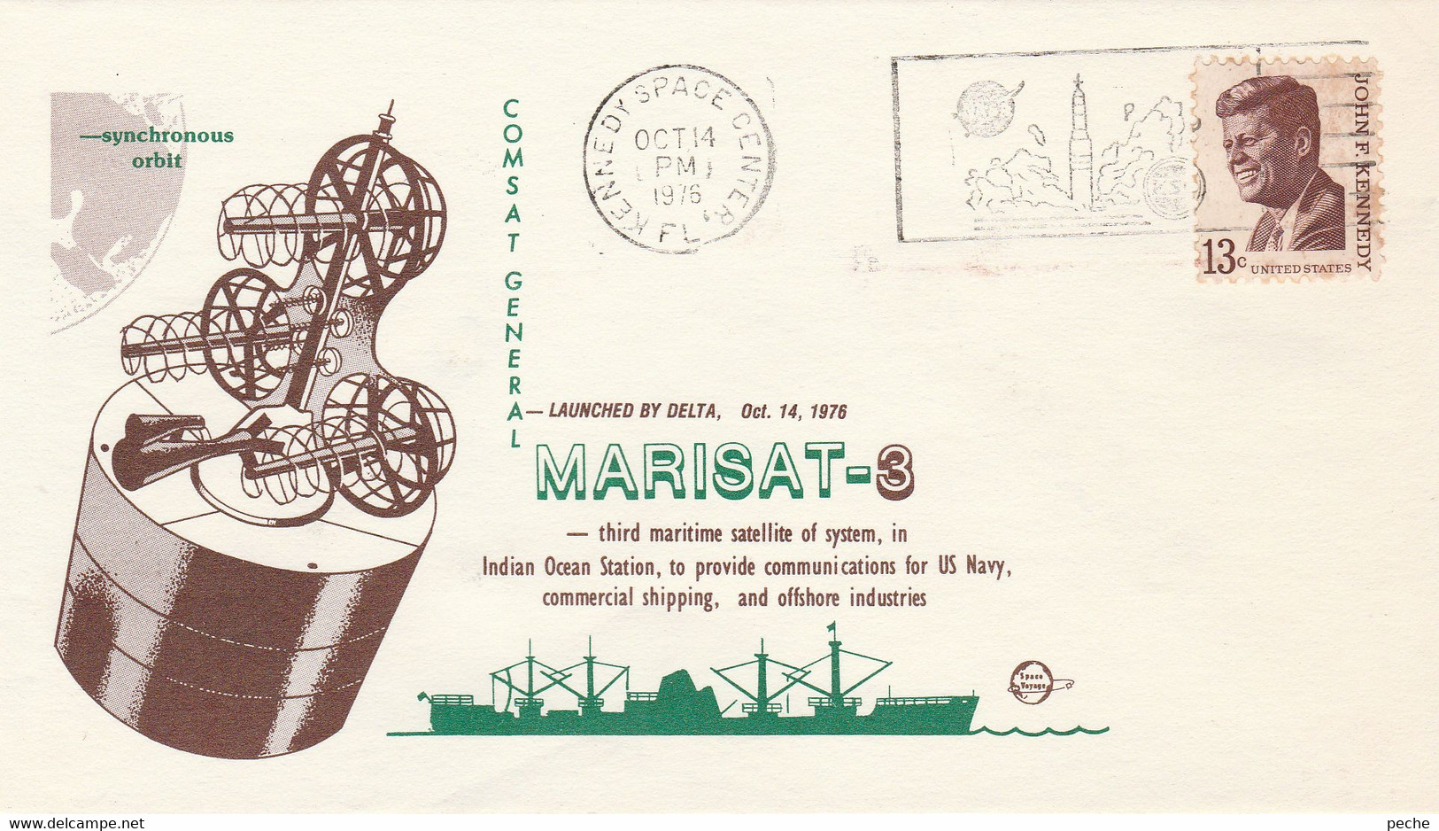 N°773 N -lettre (cover) -Marisat-3 - América Del Norte
