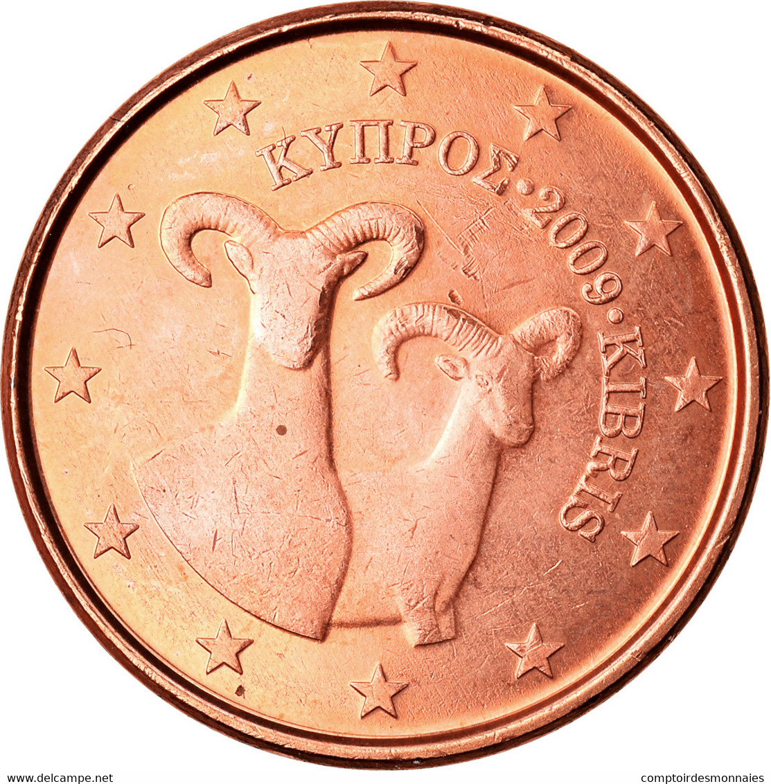 Chypre, Euro Cent, 2009, SPL, Copper Plated Steel, KM:78 - Cyprus