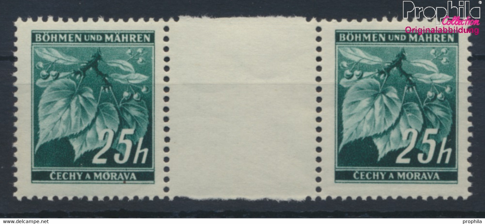 Böhmen Und Mähren 23ZW Zwischenstegpaar Postfrisch 1939 Freimarken (9482396 - Ungebraucht