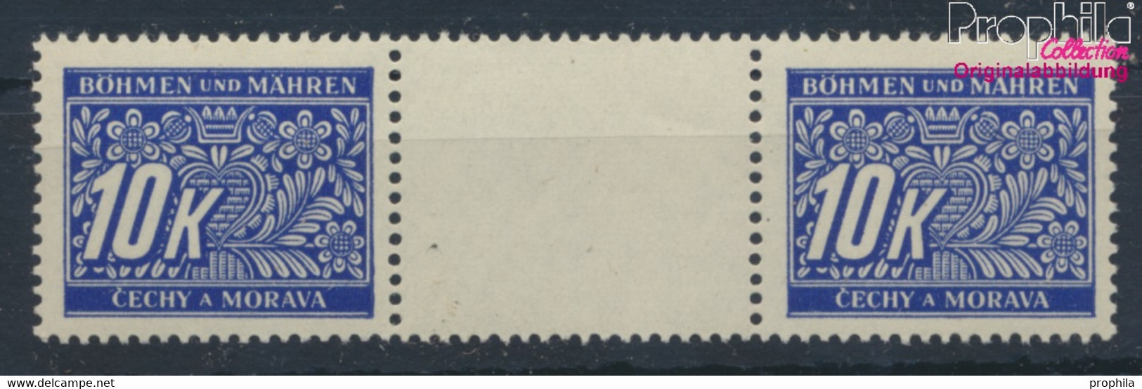 Böhmen Und Mähren P13 Zwischenstegpaar Postfrisch 1939 Portomarken (9474903 - Unused Stamps