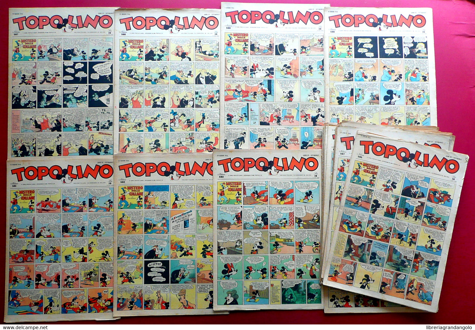 Topolino Settimanale Anno XV 1946 Annata Completa 52 Numeri Walt Disney - Other & Unclassified