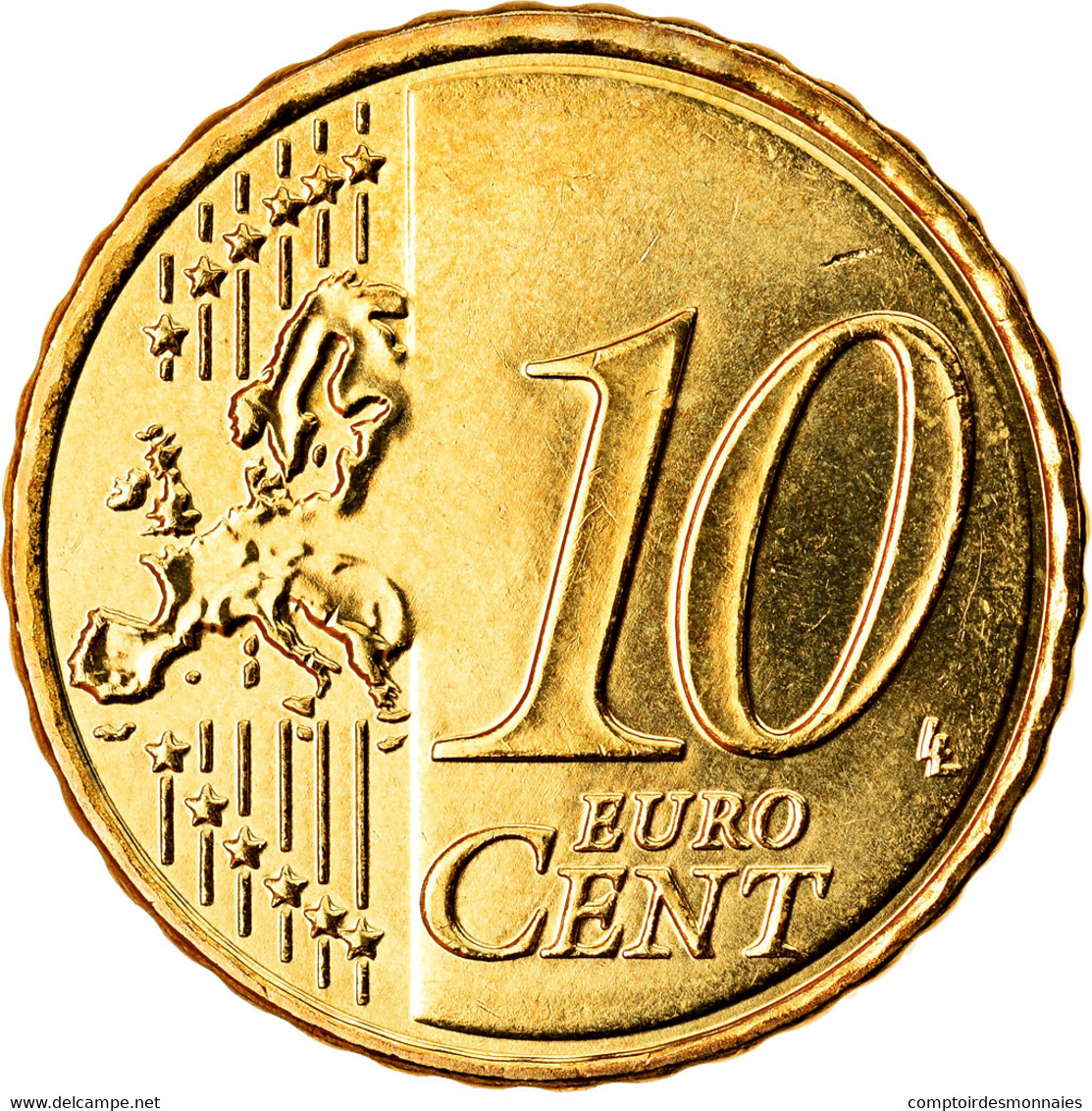 Chypre, 10 Euro Cent, 2010, SPL, Laiton, KM:81 - Cyprus