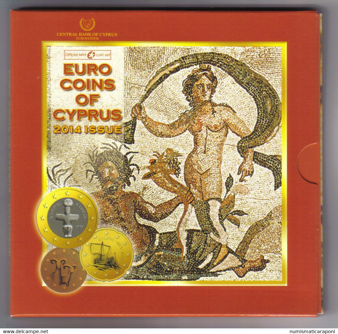 Cipro 2014 Divisionale Euro 1 Cent - 2 € Fdc 8 Valori - Cyprus