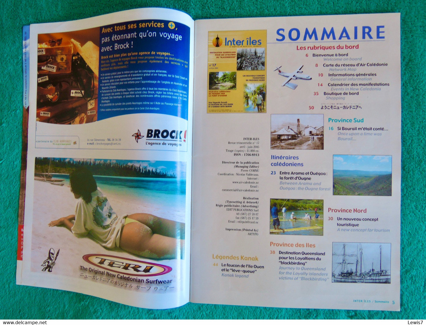 Magazine Inflight : AIR CALEDONIE Domestic Airlines - Inflight Magazines