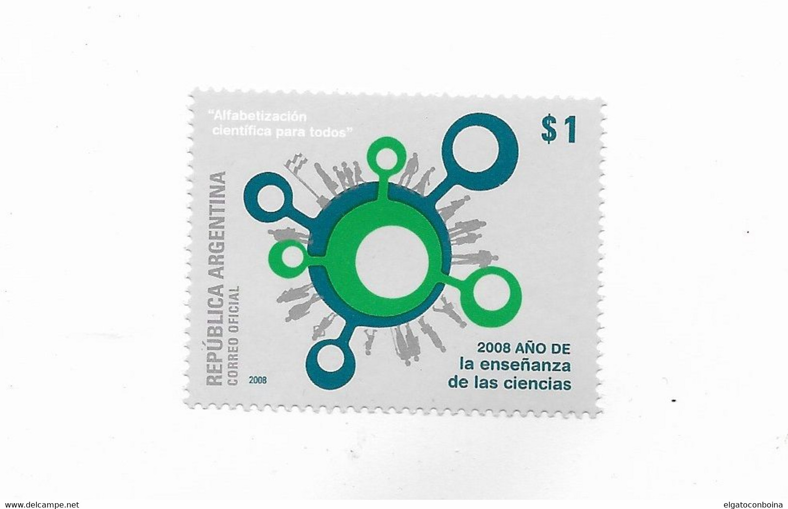 ARGENTINA 2008 SCIENCES TEACHING, CHEMISTRY, INTERNATIONAL YEAR OF SCIENCES. 1 VALUE, MINT MNH - Nuovi