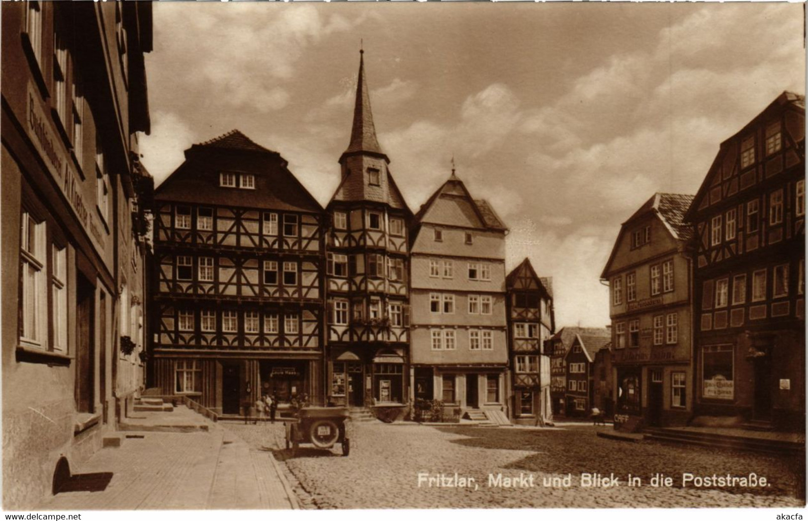 CPA AK Fritzlar Markt Und Blick In Die Poststrasse GERMANY (1018209) - Fritzlar