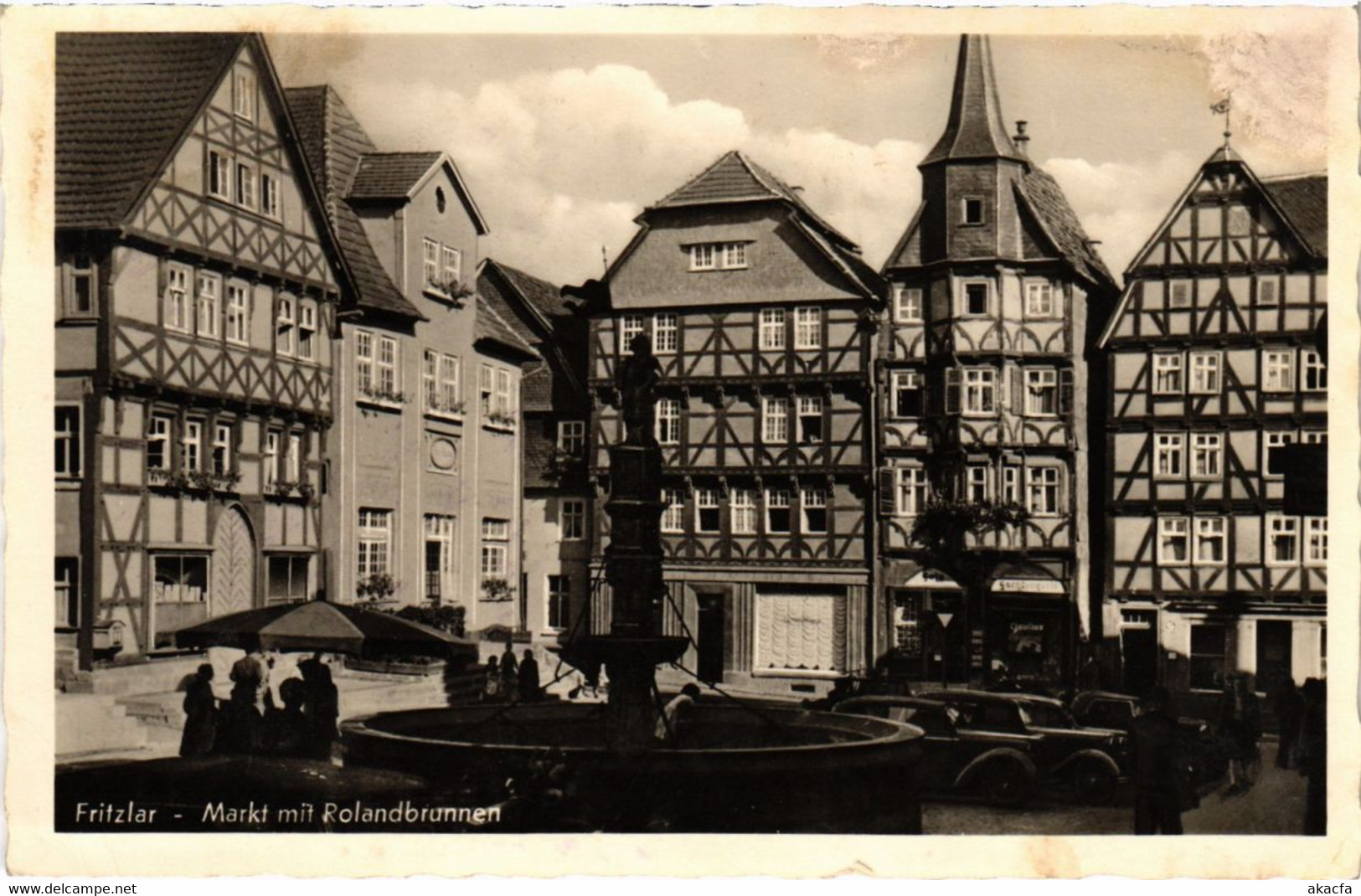 CPA AK Fritzlar Markt Mit Rolandsbrunnen GERMANY (1018227) - Fritzlar