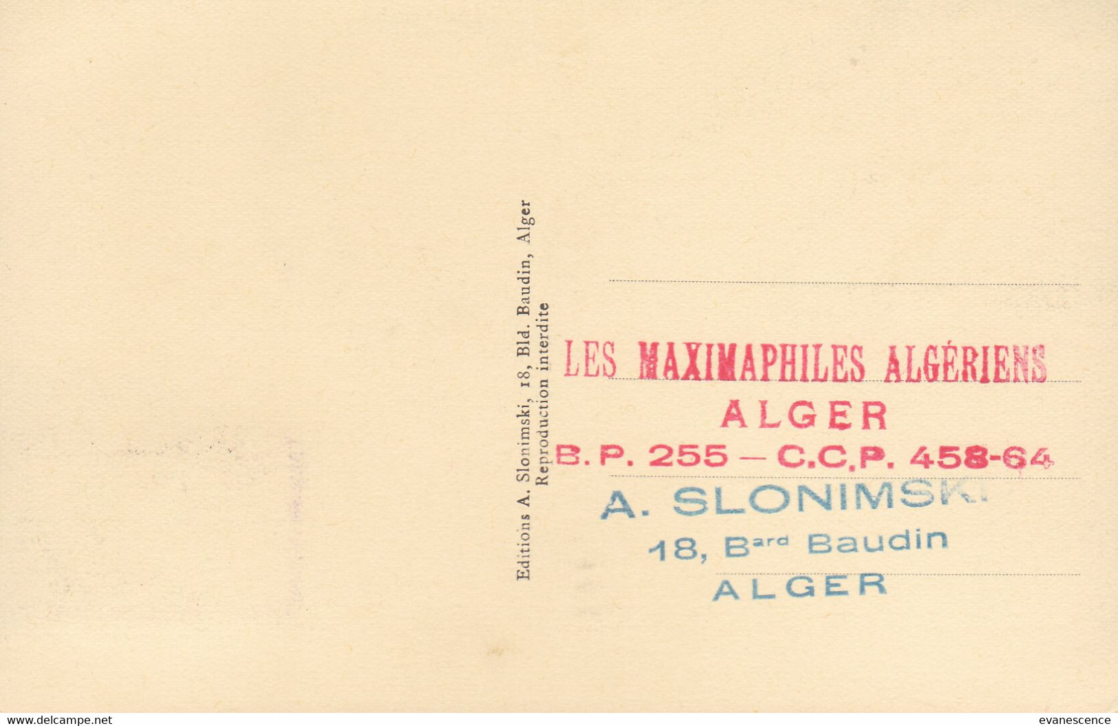 Carte Postale :  J.H. Dunant  Croix Rouge Française Alger 1954   ///   Ref. Nov. 20 - Sonstige & Ohne Zuordnung