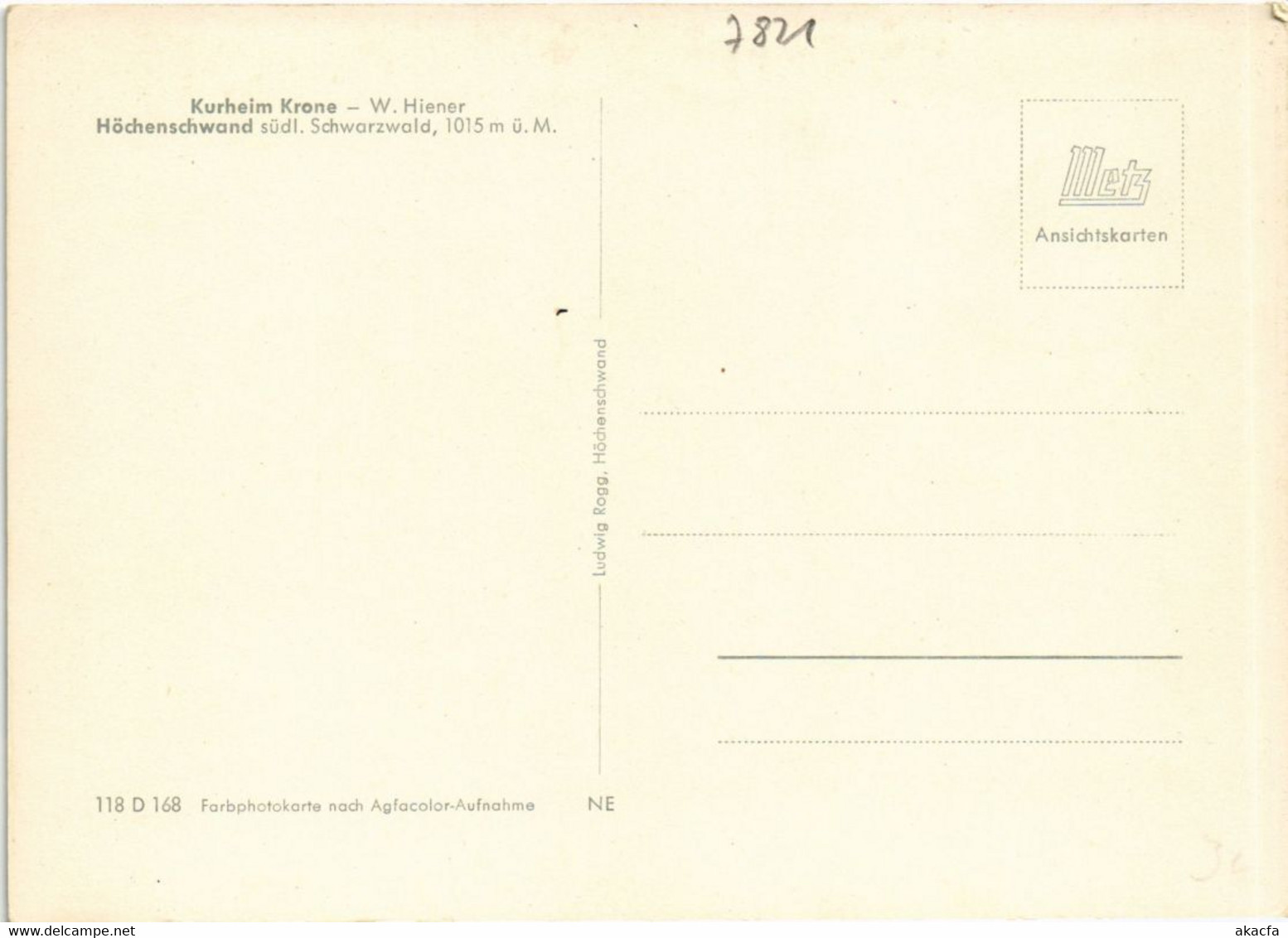 CPA AK Hochenschwand Kurheim Krone GERMANY (1019125) - Hoechenschwand