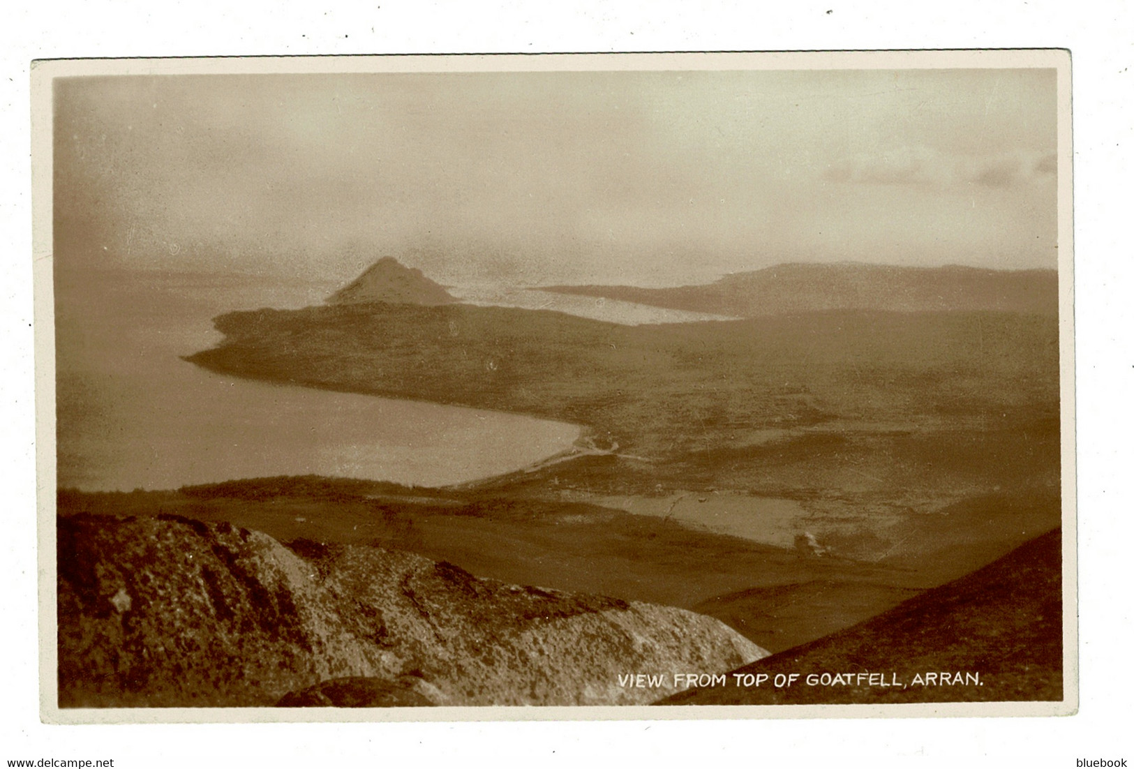 Ref 1418 - Early Real Photo Postcard - View From Top Of Goatfell Isle Of Arran - Scotland - Bute