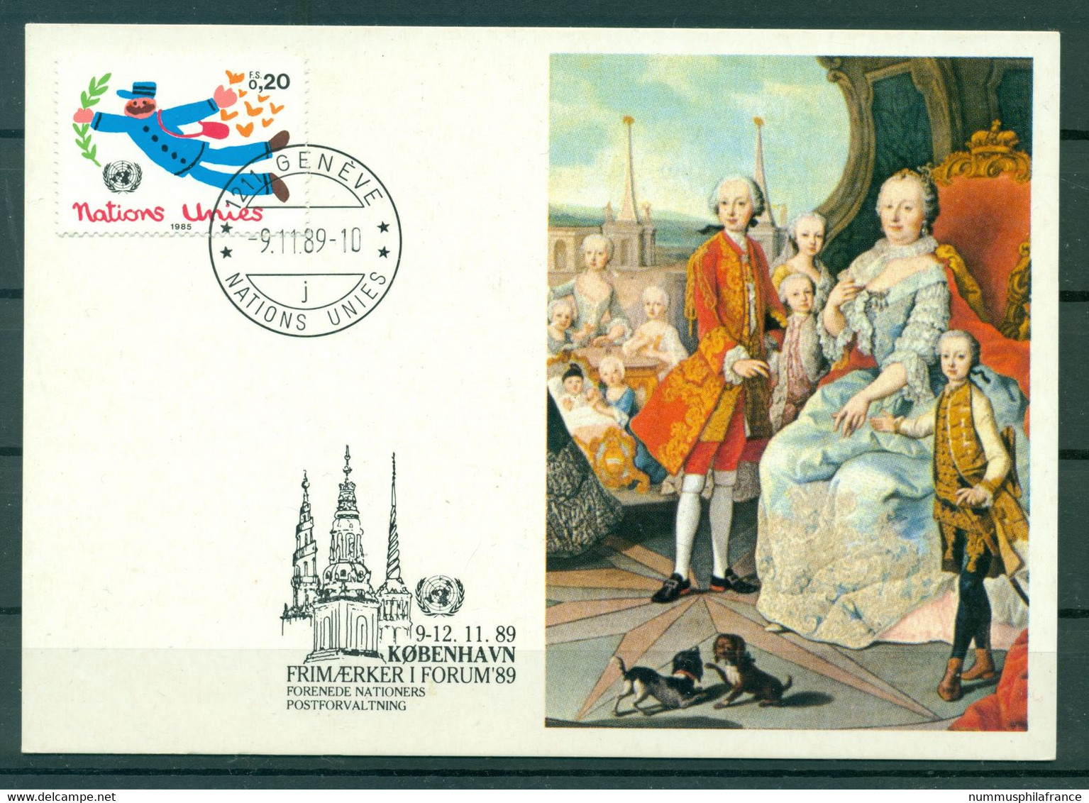 Nations Unies Genève 1985 - Y & T N.131 - Série Courante - Cartoline Maximum