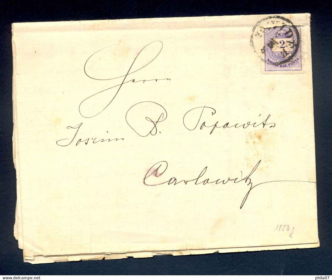 HUNGARY - Printed Matter Sent From UJVIDEK (Novi Sad) To Karlovac 1883. - Other & Unclassified