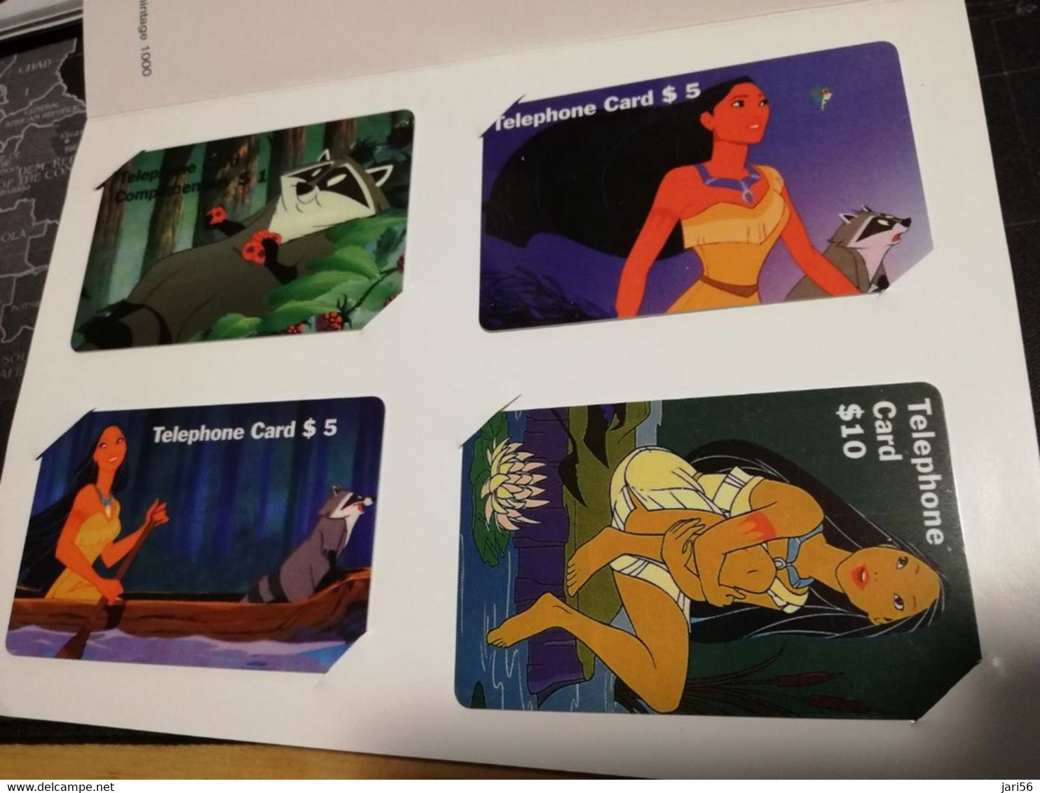 UNITED STATES USA  POCAHONTAS DISNEY PHONE CARD COLLECTION 4 CARDS    MINT CARD  ONLY 25OO SETS    PREPAID  **3669** - [6] Collections