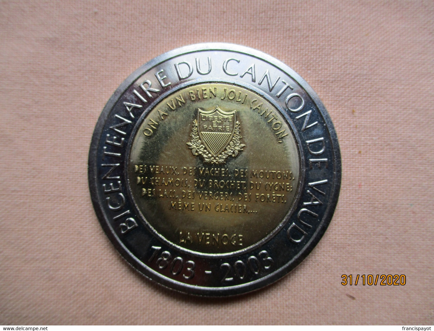 Suisse: 1 Gilles -  Monnaie Temporaire - Bicentenaire Du Canton De Vaud 2003 - Noodgeld