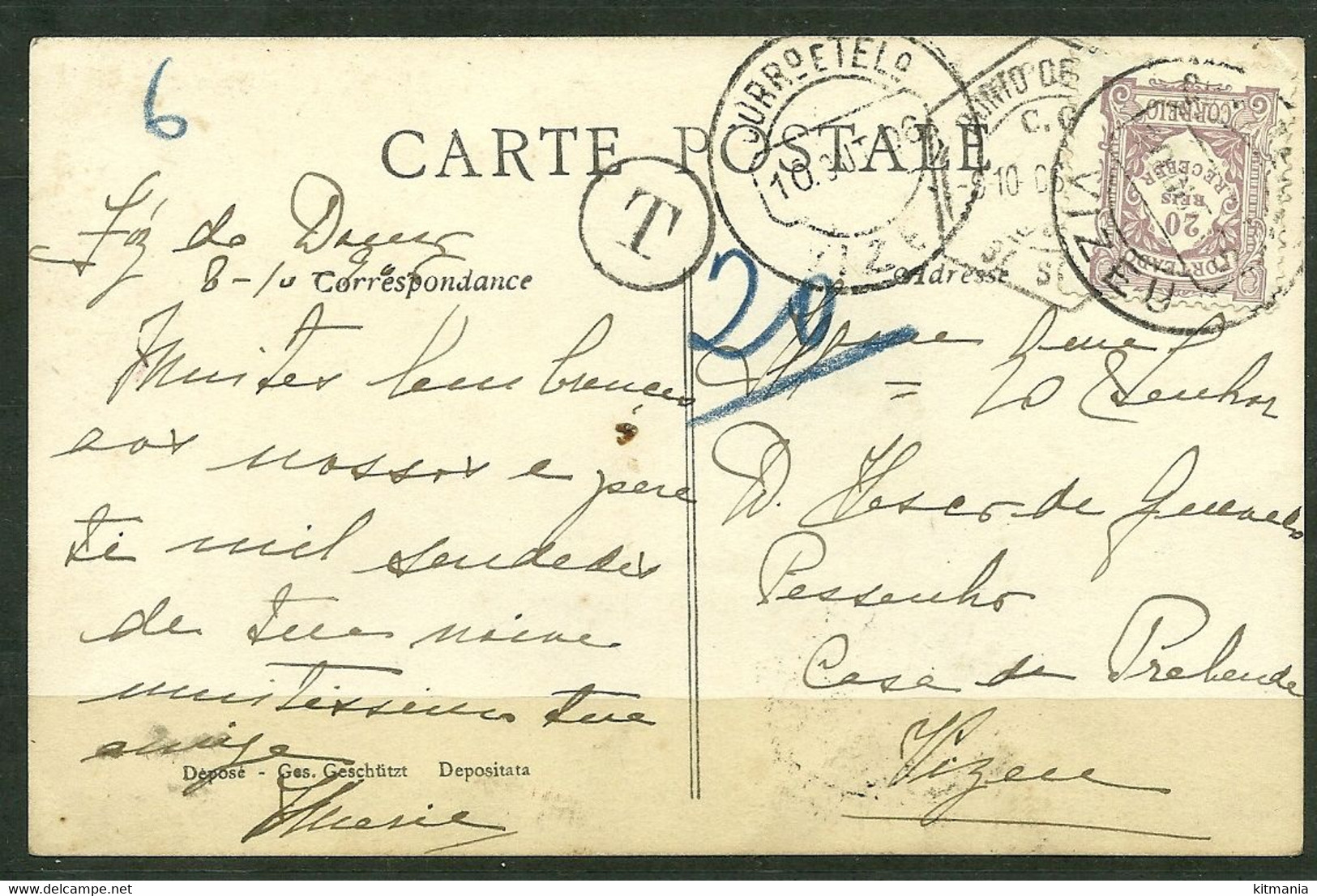 Portugal Postal Card From Viseu To Viseu - P1611 - Lettres & Documents