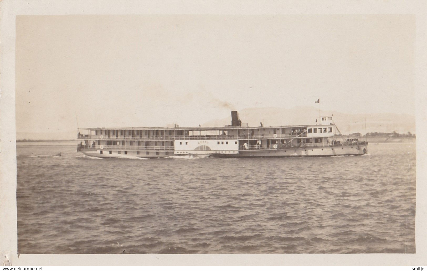 EGYPT - COOK'S TOURIST STEAMER EGYPT OF LUXOR - REAL PHOTO POSTCARD RPPC - Louxor