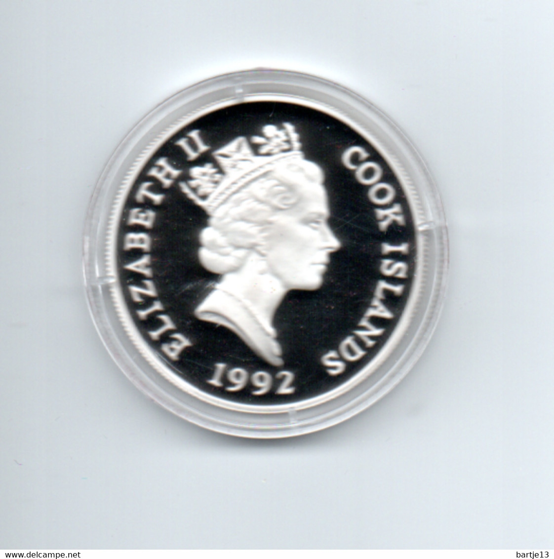 COOK ISLANDS $50 1992 ZILVER PROOF KM264  WILDLIFE GORILLA - Cook