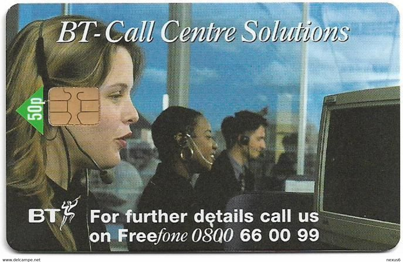 UK - BT (Chip) - PRO089 - BCI-008 - BT Call Centre Solutions, 50P, 3.050ex, Mint - BT Promotional