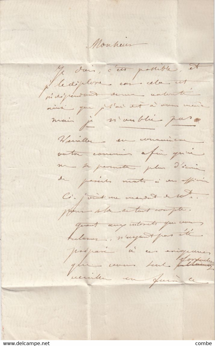 LETTRE. PRESIDENCE N° 10.  3 DEC 1853. HERAULT. MONTPELLIER. PC 2128. POUR LYON - 1852 Louis-Napoléon