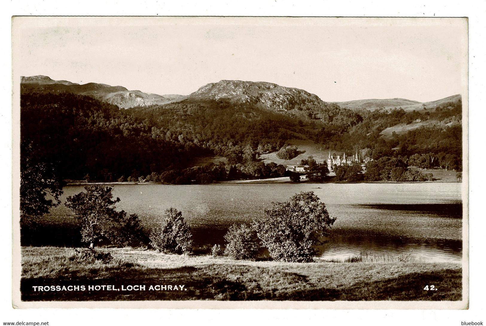 Ref 1420 - 1948 Real Photo Postcard - Trossachs Hotel - Save Waste Paper For Salvage Slogan - Stirlingshire