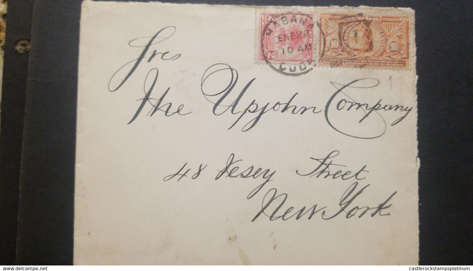 A) 1907, CUBA, US OCCUPATION IN CUBA, FROM TO HAVANA TO NEW YORK, CUBAN PRINTING, JAN 22 1907, INMEDIATE - Brieven En Documenten