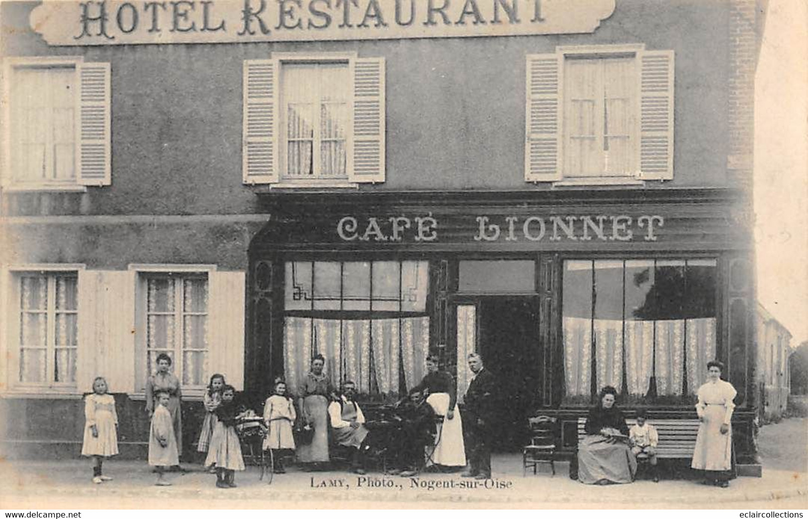 Nogent Sur Oise     60      Hôtel Café Restaurant Lionnet             (voir Scan) - Nogent Sur Oise