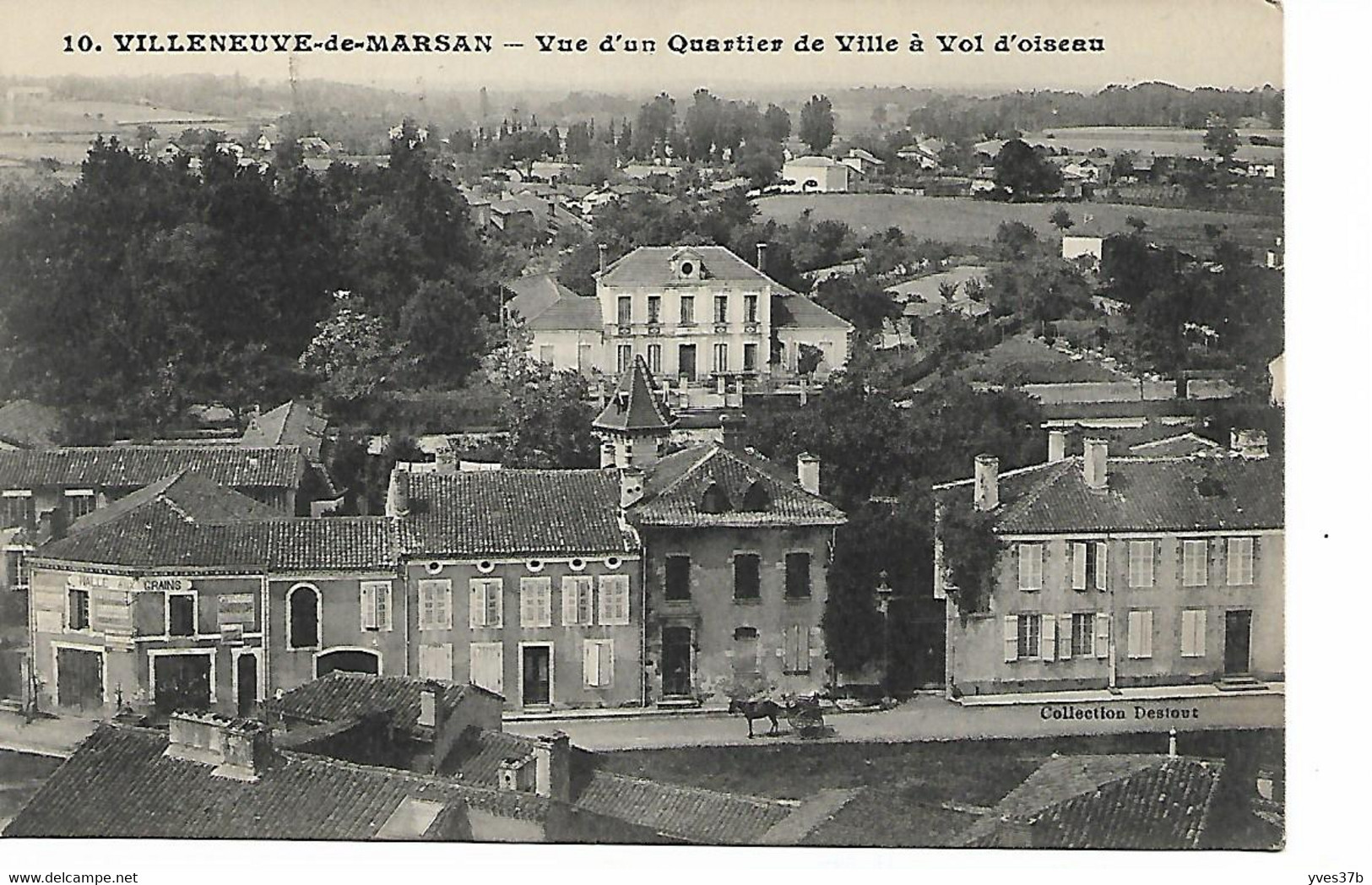 VILLENEUVE-de-Marsan - Vue D'un Quartier De Ville à Vol D'oiseau - Villeneuve De Marsan