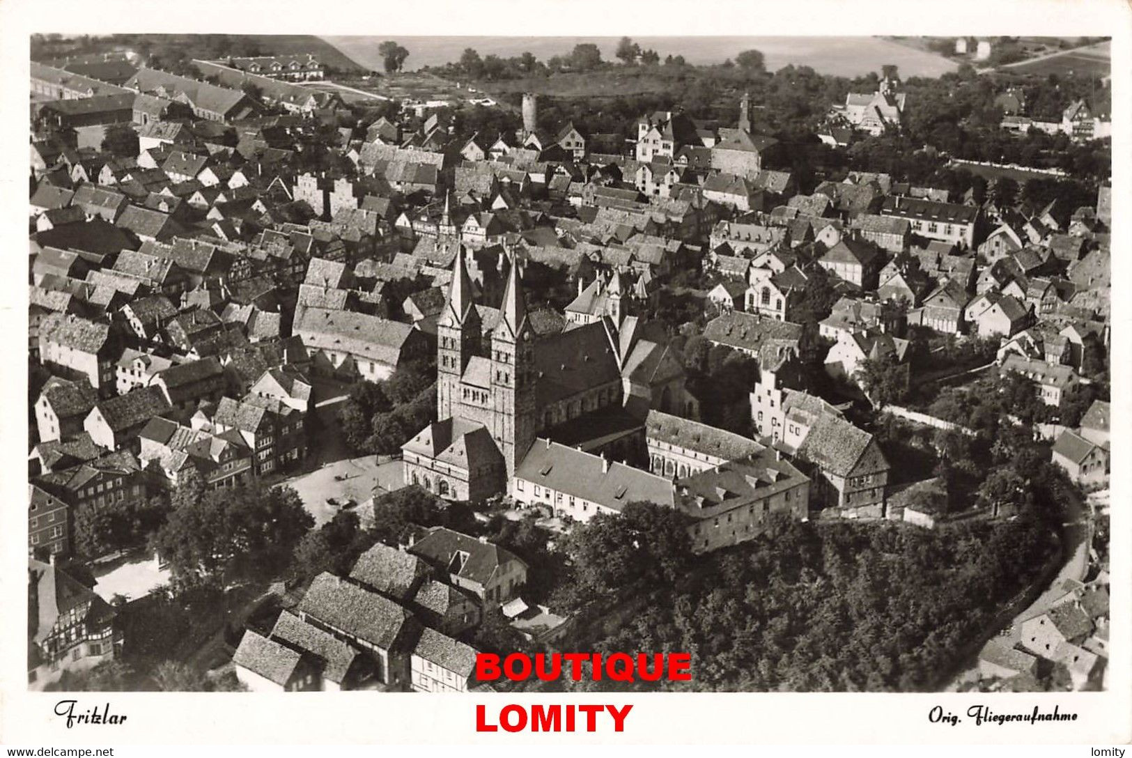 Allemagne Fritzlar Vue Aerienne + Timbre Cachet Poste Aux Armées - Fritzlar