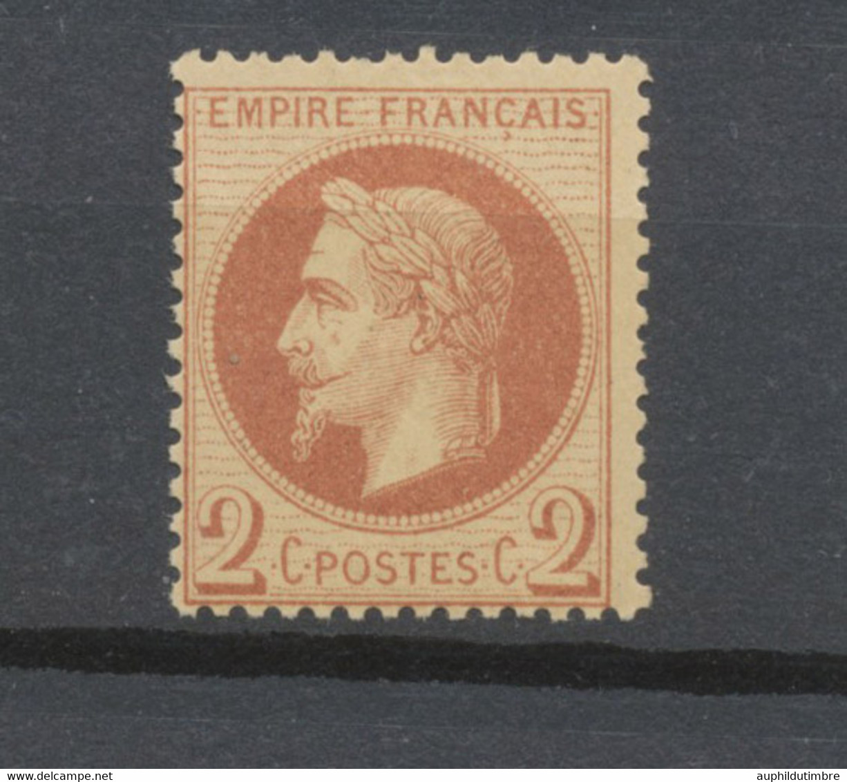 France Classique N°26B 2c Rouge-brun Clair Type II, Neuf * Signé Calves TB H2567 - 1863-1870 Napoleon III With Laurels