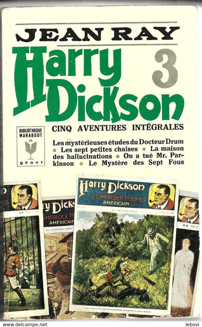 « HARRY DICKSON – Tome  3» RAY, J.  – Ed. Marabout, Verviers - 1967 - Belgian Authors