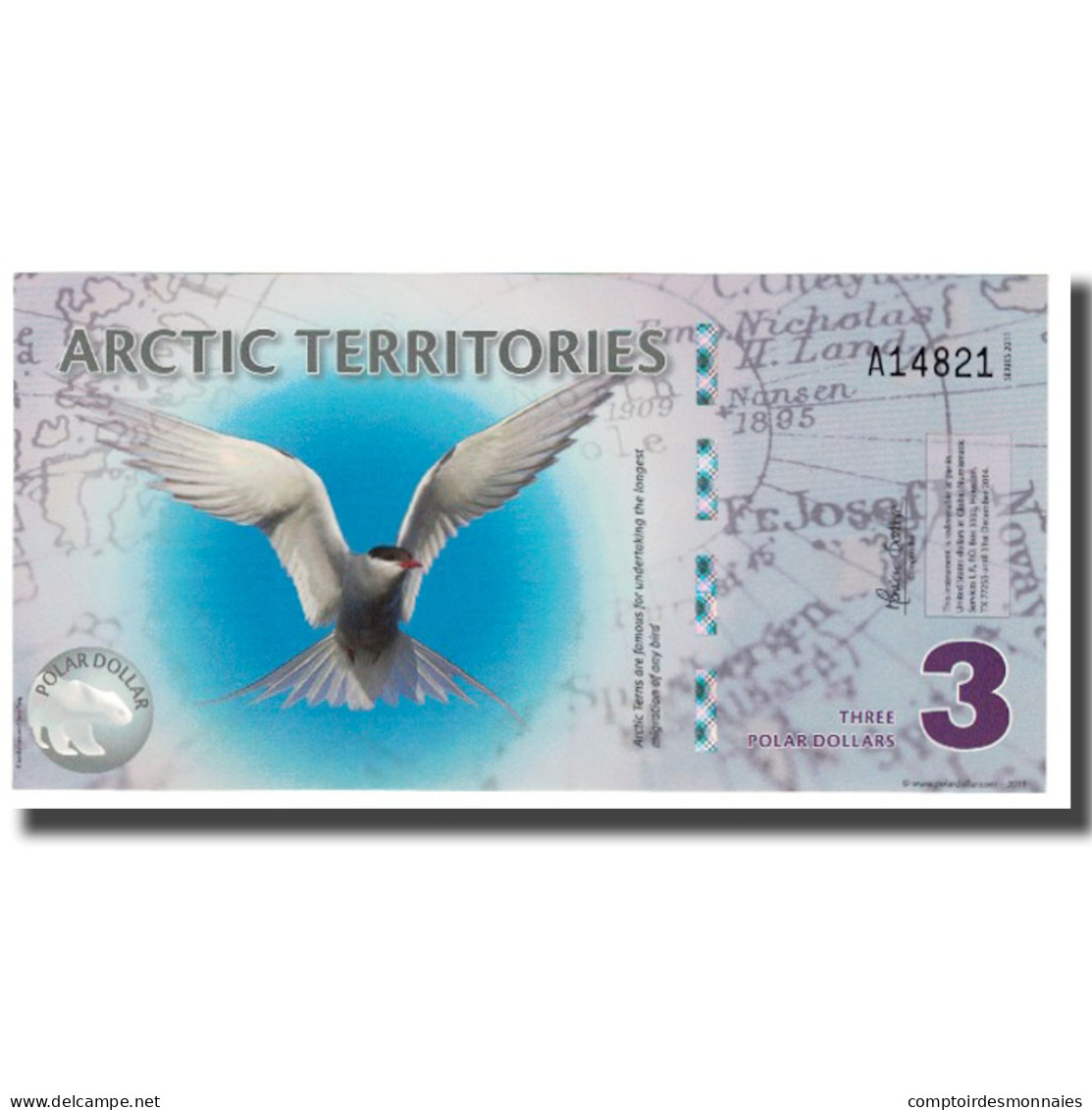 Billet, États-Unis, Dollar, 2011, 3 DOLLAR ARTIC TERRITORIES, NEUF - A Identificar