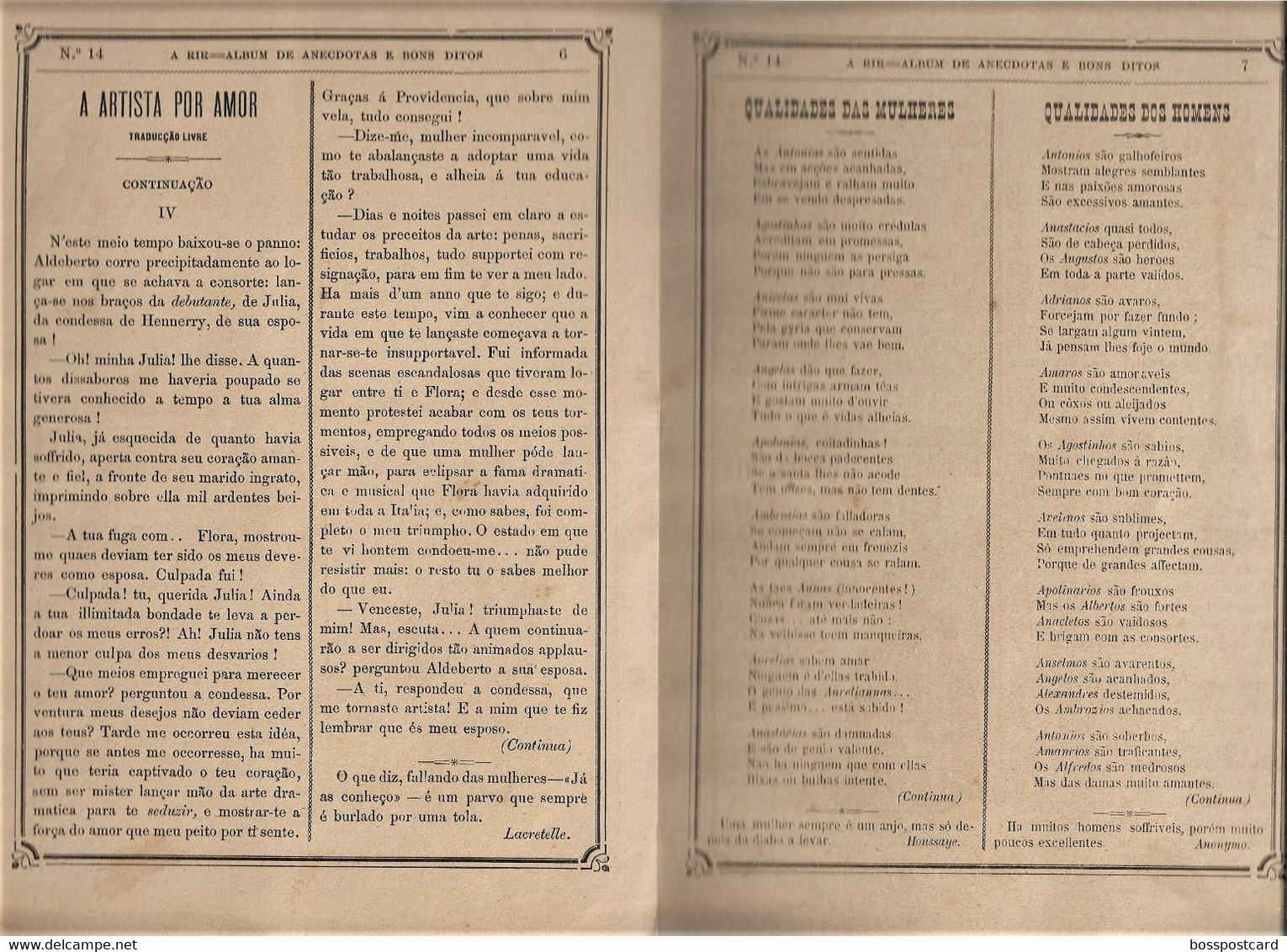 Faro - 45 Álbuns de Anedotas "A Rir" de 1891, do Nº 13 ao Nº 47 - Publicidade da Farmácia Chaves - Portugal (Muito Raro)