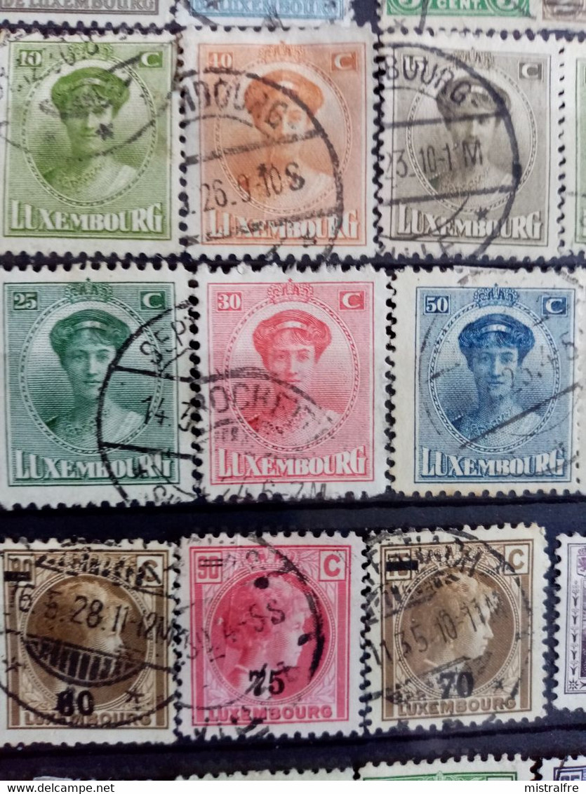 LUXEMBOURG.1882 à 1928. N° 47 à 208. Lot De 59 Timbres Oblitérés  . Côte YT 2020  : 30,85 € - Andere & Zonder Classificatie