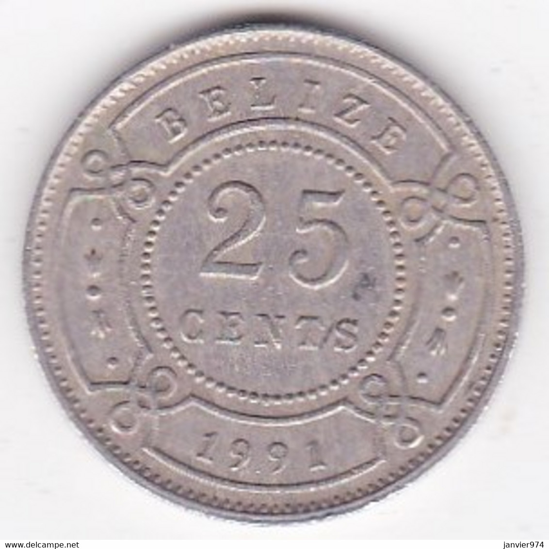 Belize. 25 Cents 1991  Elizabeth II, En Cupronickel. KM# 36 - Belize