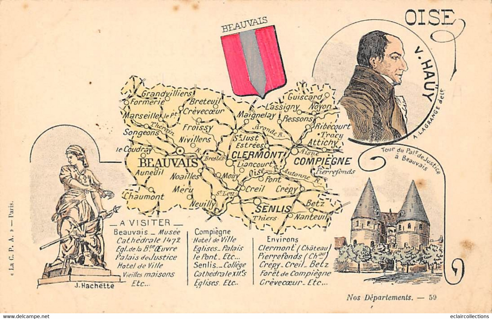 Non Classé:        60           Série Nos Départements ; Avec écusson De Beauvais    (voir Scan) - Autres & Non Classés