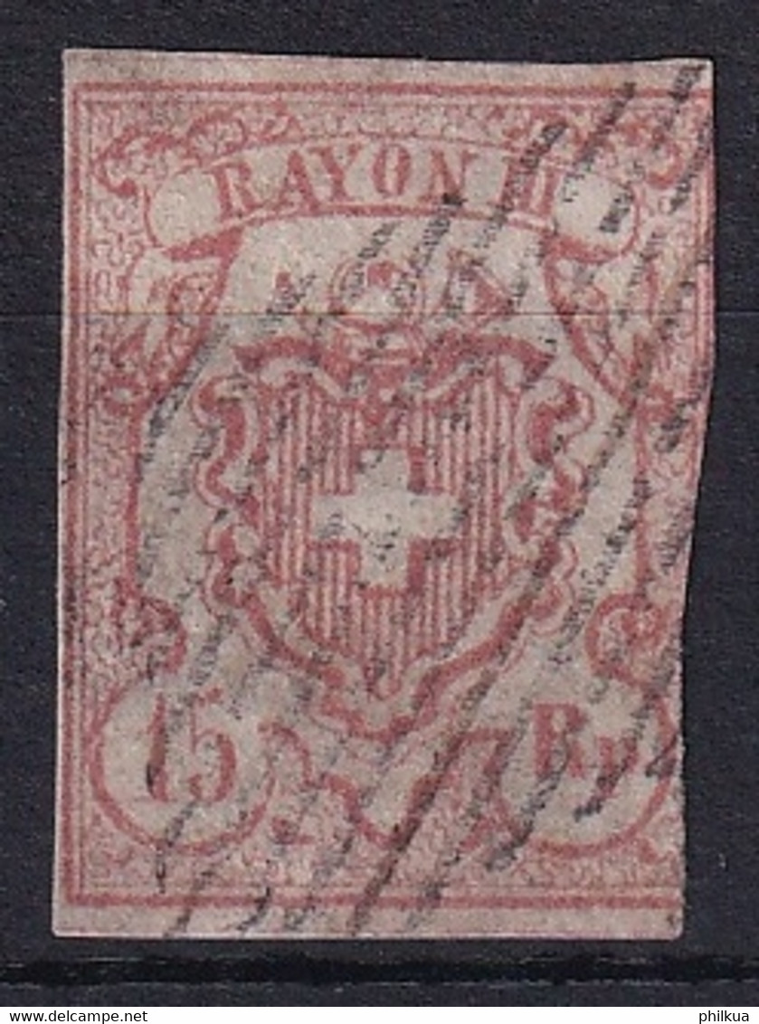 20 / Michel 12 RAYON III Grosse Ziffer T5 Visiert POLONIUS - 1843-1852 Federale & Kantonnale Postzegels