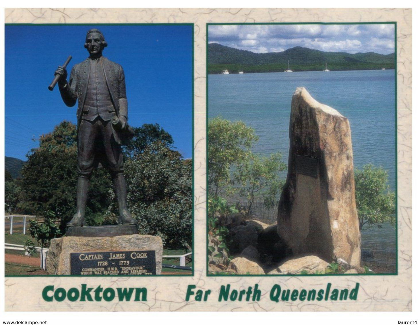 (V 18) Australia - QLD - Cooktown River + Captain Cook Statue (with Stamp) - Far North Queensland