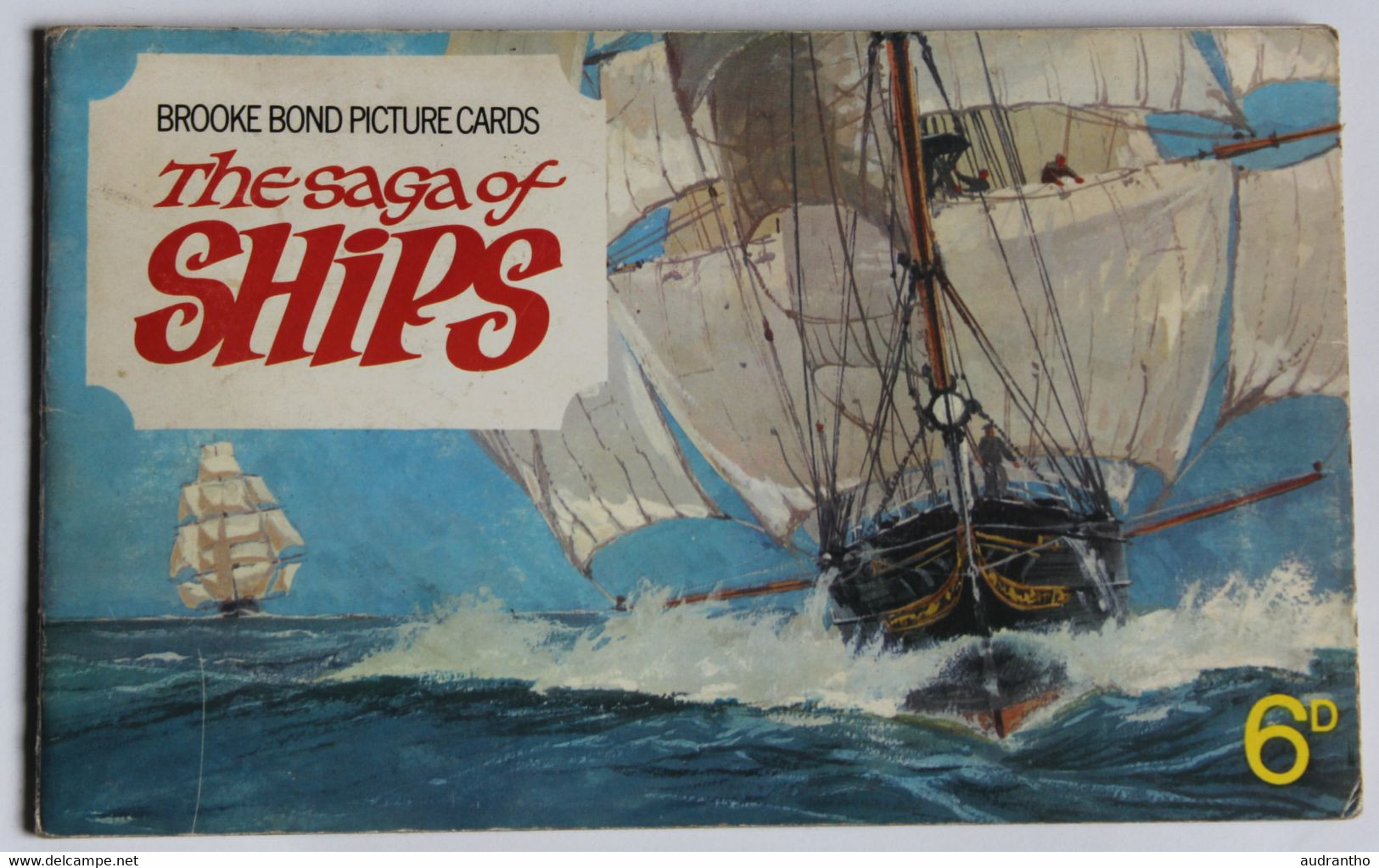 Album The Saga Of Ships Brooke Bond 50 Picture Cards Voiliers Paquebot Navire De Guerre ... - Albums & Catalogues