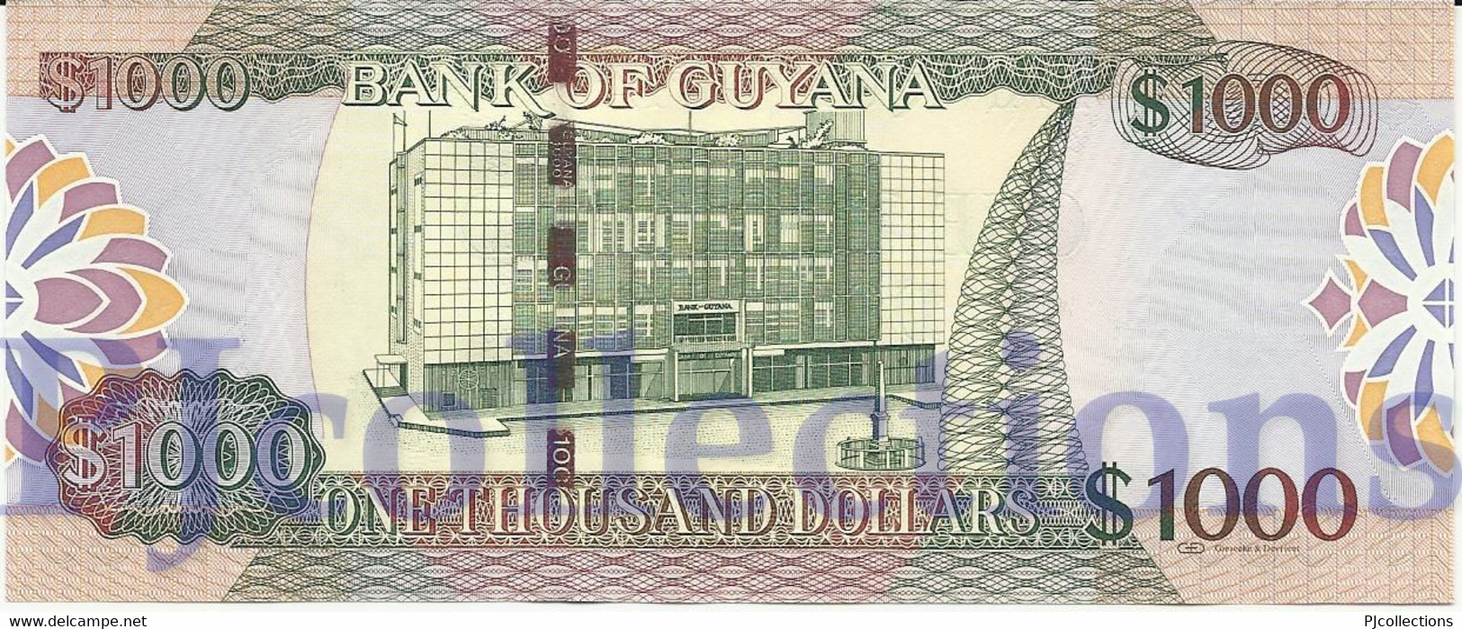 GUYANA 1000 DOLLARS 2011 PICK 38b UNC - Guyana