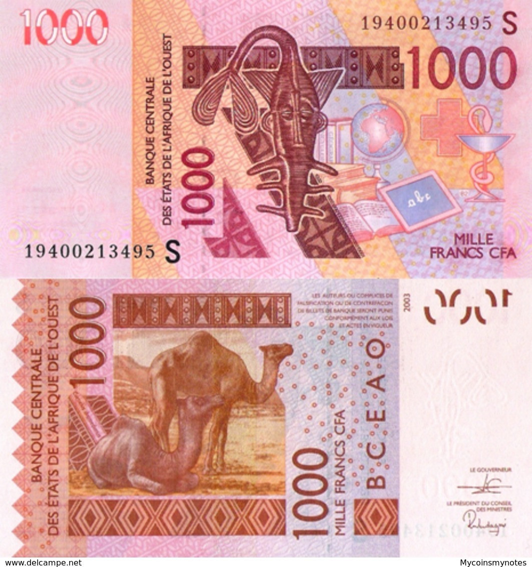 WEST AFRICAN STATES, Guinea Bissau,1000, 2019, Code S, P-NEW "Not Listed In Catalog", UNC - Estados De Africa Occidental