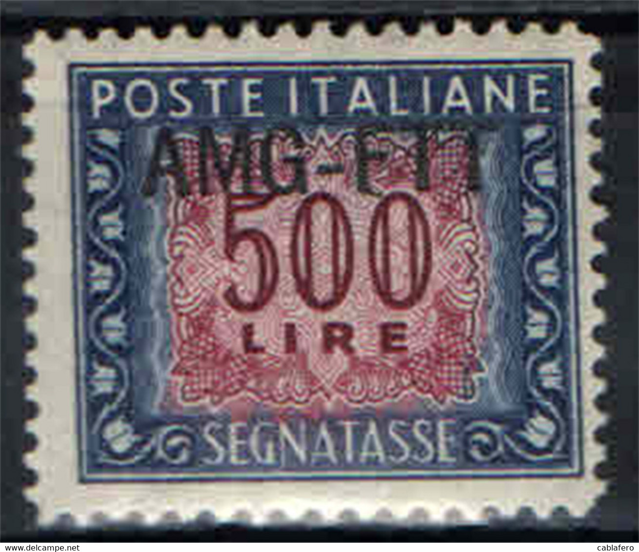 TRIESTE - AMGFTT - 1949 - SEGNATASSE - VALORE DA 500 LIRE - MNH - Revenue Stamps