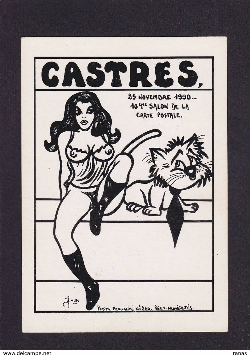 CPM Salon Cartes Postales Tirage Limité Numérotés Non Circulé érotisme Nu Féminin Castres - Bourses & Salons De Collections