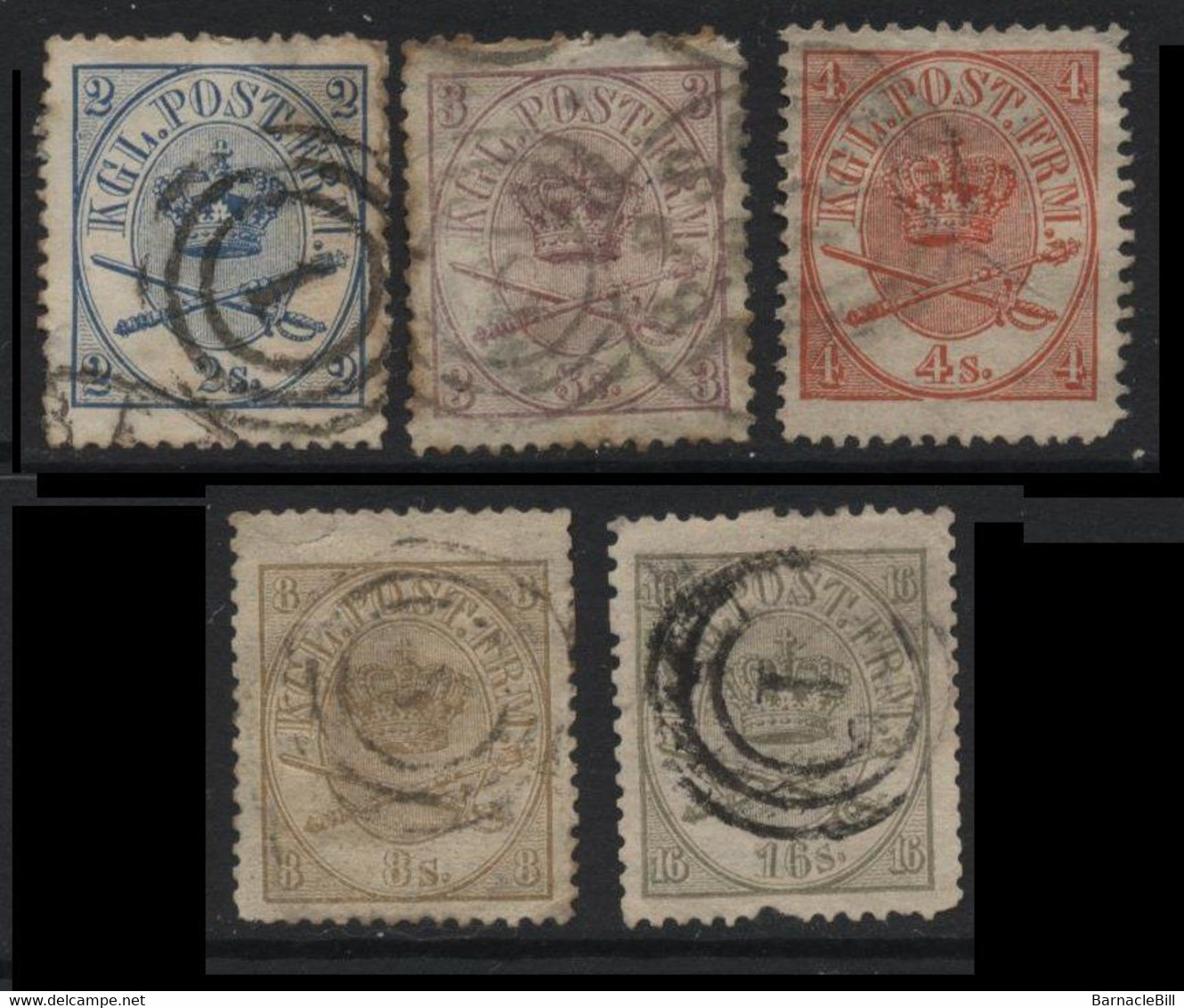 Denmark (06) 1864 Arms. Used Set. - Other & Unclassified